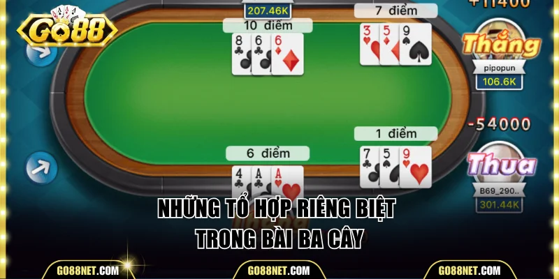 Những tổ hợp riêng biệt trong bài ba cây